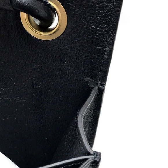 CELINE Tricolor Leather Shoulder Bag Black/Blue/Be - Picture 5 of 9